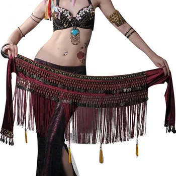 Новый дизайн, красивый египетский шарф для танца Живота, пояс для танцев, сексуальный племенной пояс для танцев с бахромой и кисточками, высокое качество