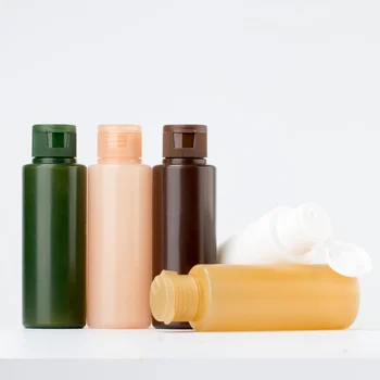 Пластиковые бутылки многоразового использования объемом 30-50 мл, Контейнеры для лосьона для косметических образцов, Портативные Дорожные бутылочки для раздачи жидкости с клапаном для выдавливания