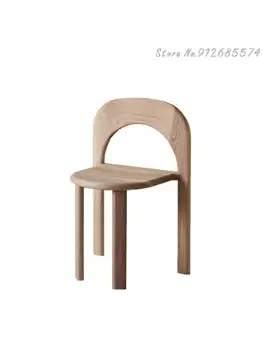 Обеденный стул в Скандинавском стиле из массива Дерева Современный Минималистичный Складной стул Со спинкой Дуб Кофейня Ресторан Обеденный стол для отдыха