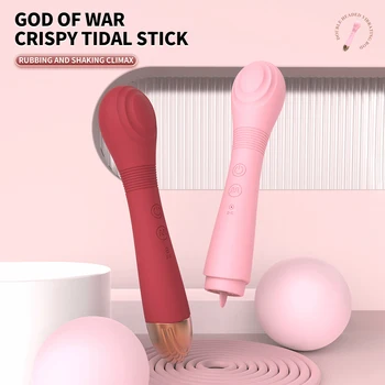 Женская секс-игрушка, вибратор для вылизывания языка, 12-частотная AV-массажная палочка с двойной головкой, Стимулирует пары к флирту в точке G.