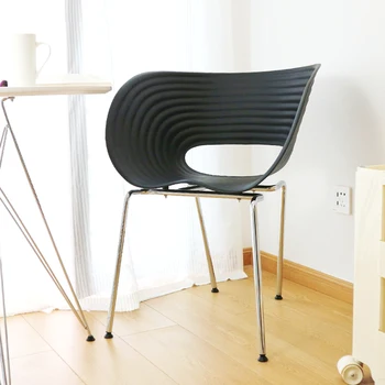 Черный обеденный стул в скандинавском стиле, Садовые стулья для патио, Дизайн Современной гостиной, офиса, Металлическая мебель для дома Sillas Cocina A1