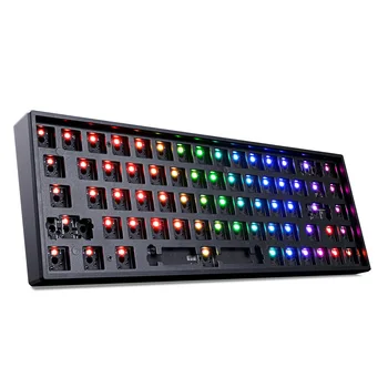 68 Клавиш Голой клавиатуры Bluetooth с трехрежимным беспроводным подключением с эффектом RGB, игровой набор для клавиатуры Barebone по индивидуальному заказу 