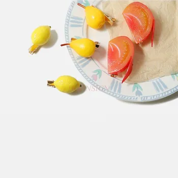 Новый забавный зажим для имитации фруктов Утка Груша Лимон Помидоры Помидоры Однострочный зажим Зажим для края