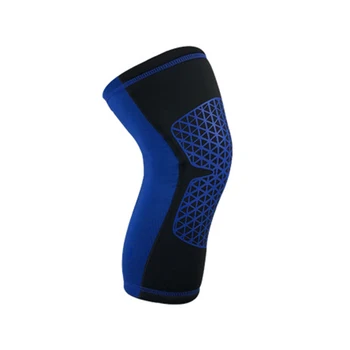 Бандаж с компрессионным рукавом для защиты коленного сустава от травм для баскетбола, бега, фитнеса, синий, M, 295 мм