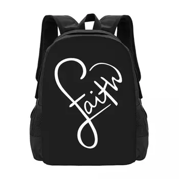 Бог Любовь Вера Простой Стильный студенческий школьный рюкзак Водонепроницаемый Большой емкости Повседневный рюкзак для путешествий Рюкзак для ноутбука