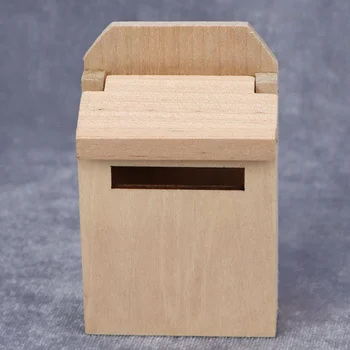 Мини-Пустая Модель Почтового Ящика Миниатюрный Деревянный Почтовый Ящик House Wood DIY Mini Mailbox