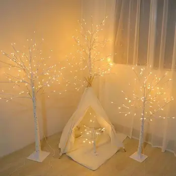 Рождественское украшение, Березовая елка, светодиодный светильник для спальни, пейзаж, светящееся украшение, Новогодний декор, елочный светильник, подарок на Рождественскую елку своими руками