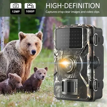 DL001 Trail Hunting Camera 12MP 1080P Инфракрасная камера ночного видения с активацией движения, камера безопасности, Фотоловушки дикой природы на открытом воздухе
