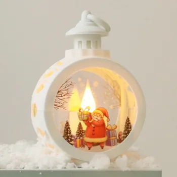 Рождественские украшения Классические светодиодные Свечи Круглые Подвесные светильники для Рождественской елки Переносные Украшения для окон Подарки На Новый Год