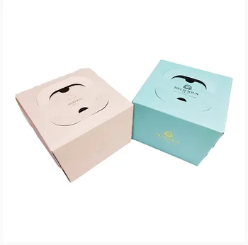 Стиль INS Белая Открытка Квадратная Коробка Для Торта 4-дюймовая 6-дюймовая 8-дюймовая Коробка Western Dot Box Портативная Коробка Для Торта На День Рождения