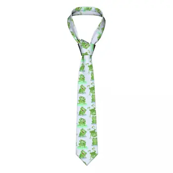 Милые галстуки-лягушки Унисекс из полиэстера 8 см в виде животного галстука для мужских повседневных классических костюмов Аксессуары Галстук Реквизит для косплея
