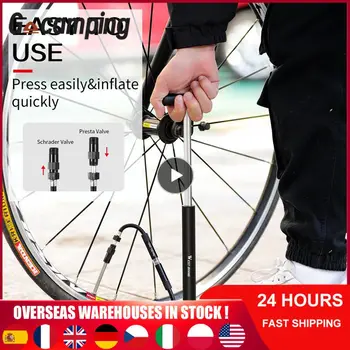 Мини-ручной велосипедный насос высокого давления с барометром, надувная трубка, вертикальный насос, велосипедный накачиватель, снаряжение для верховой езды