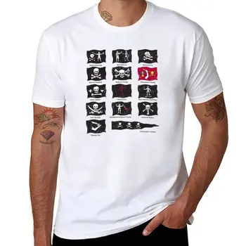 Знаменитые Пиратские флаги - Иллюстрация Футболки плюс размер топы Блузка эстетическая одежда мужские футболки комплект