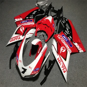 Полный Комплект Обтекателей Для Ducati 1198 1098 848 Год Выпуска 07 08 09 10 11 12 Впрыск ABS Пластик Кузов Мотоцикла Красные, Белые Капоты