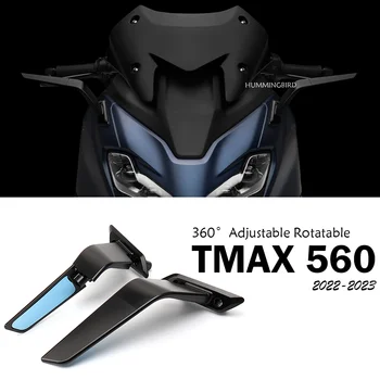TMAX 560 Аксессуары Зеркало Заднего Вида Мотоцикла с Возможностью Поворота на 360 ° Stealth Fixed Wing Для Yamaha TMAX560 T MAX560 2022 2023