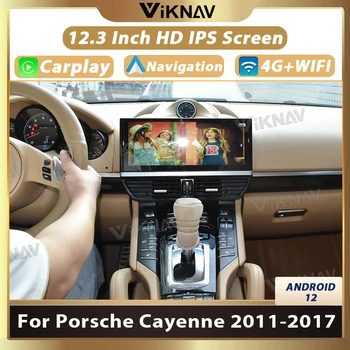 Автомагнитола Android 12 на 128 ГБ для Porsche Cayenne 2011-2017, автомобильный мультимедийный плеер, GPS-навигация, сенсорный экран 4G Carplay WIFI