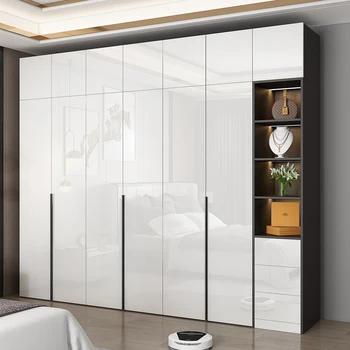 Простой современный домашний шкаф для спальни в скандинавском стиле с верхними шкафчиками угловые шкафы для экономичного хранения арендуемого жилья
