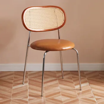 Кресло Relax Dinette Accent для гостиной Скандинавские Обеденные стулья из ротанга Эргономичная Роскошная мебель Sillon Dormitorio для гостиной WXH29XP