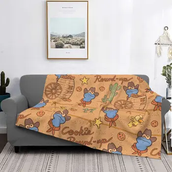 Одеяло с изображением монстров-печенья, Фланелевое одеяло с мультяшным принтом, Дышащие Ультрамягкие одеяла для кровати, Покрывала для путешествий