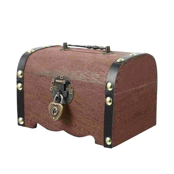 Деревянная шкатулка для безделушек Деревянная коробка для хранения Коробка-органайзер для ювелирных изделий Коробка-органайзер для безделушек для ювелирных изделий Часы Ожерелье