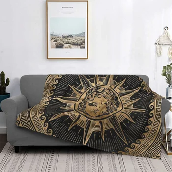 Одеяло из древнегреческой мифологии Флисовое Плюшевое Легкое Тонкое Золотое Одеяло Бога Солнца Аполлона для кровати Плюшевое тонкое одеяло