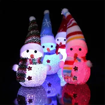 Горячая Распродажа Рождественский Подарок СВЕТОДИОДНЫЙ Снеговик Санта Клаус Орнамент Рождественская Елка Свет Висит Домашний Декор Подарок