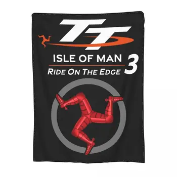 Одеяло для мотогонок Cozy TT3 Isle Of Man TT, декоративные накидки и одеяла из ультрамягкого флиса для автомобиля