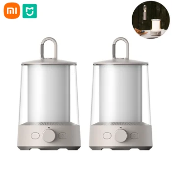 Xiaomi Mijia Split Camping Lamp Outdoor IP54 Водонепроницаемый пылезащитный подвесной фонарик Красочный атмосферный свет Работа с приложением Mijia