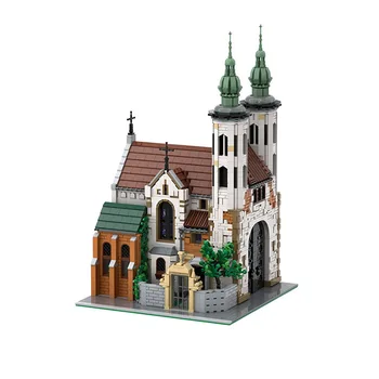 MOC Креативные строительные блоки Средневековый Церковный набор Архитектурные Модульные Кирпичи своими руками Игрушечные подарки для детей