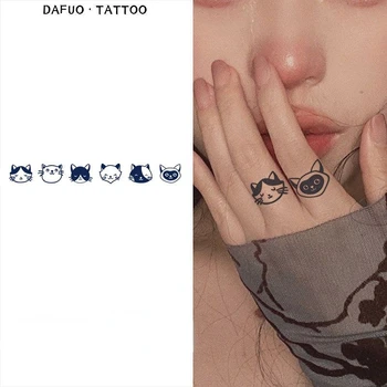 Новые поддельные татуировки для женщин, тату-наклейка с мелким рисунком Tanuki, тату-наклейка с травяным соком, временные татуировки Hotwife, милые художественные наклейки
