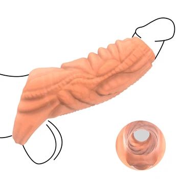 Многоразовый удлинитель пениса, рукав для задержки эякуляции, презервативы, рукав для увеличения пениса, кольцо для члена, секс-игрушки для мужчин, Эротические товары для взрослых