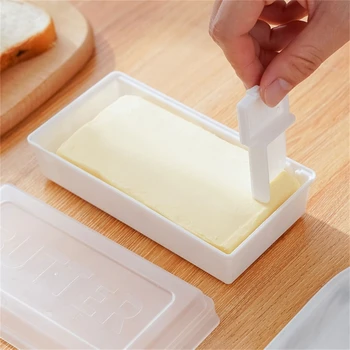 Прямоугольная коробка для хранения масла с крышкой, Герметичная для нарезки сыра, Хрустящая корочка для кухни, Контейнер для хранения продуктов, Инструменты для выпечки Оптом