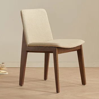 Деревянные обеденные стулья в скандинавском стиле Простые повседневные принадлежности для переговоров Удобный Прочный домашний стул со спинкой Мебель для гостиной