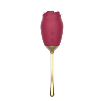 вибрирующий вибратор с 2 головками, облизывающий язычком, водонепроницаемый стимулятор сосков и клитора с имитацией цветка Розы, секс-игрушка для женщин 18