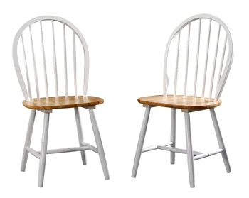 Деревянные обеденные стулья для фермерского дома – комплект из 2 штук