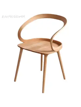 Креативный дизайн из цельного дерева в скандинавском стиле, индивидуальность, стул с серпантином, чайный столик и стул для дома, гостиной, ресторана, отеля ins