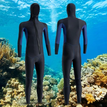 Гидрокостюм 3 мм, костюм для подводного плавания, мужской Неопреновый костюм для подводной охоты, серфинга, Передняя молния, Снаряжение для подводной охоты, Защита от царапин, Водное снаряжение